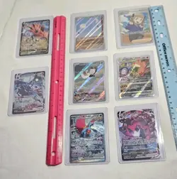 pokemon card lot Of 8 cards All Soft And Hard Sleeved - Image 2