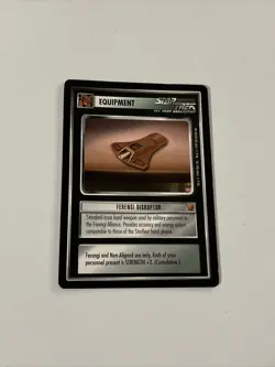 Star Trek CCG Equipment Ferengi Disruptor Black Boarder Card - Image 1