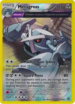 Metagross 50/98 Rare Reverse-Holo XY Ancient Origins Pokemon Card LP/MP - Image 1