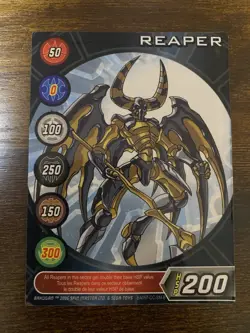 Bakugan REAPER - HSP 200 - Metal Character Gate Card 2006 BA057-CC-SM-B - Image 1