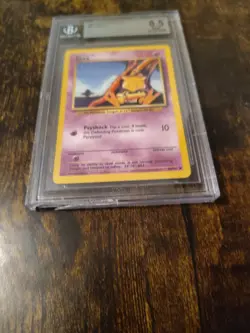 Beckett Graded Pokemon Card Abra #43 Base Set 8.5 NM+ - Image 2