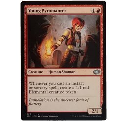 x1 Young Pyromancer J22 MTG M/NM Uncommon Red Creature Human Shaman TCG CCG - Image 1