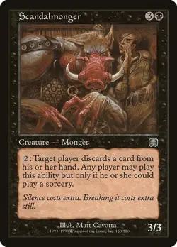 MTG Mercadian Masques --- SCANDALMONGER --- Uncommon! NM! Magic the Gathering! - Image 3