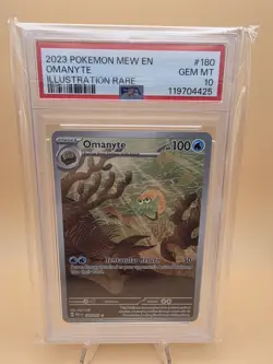 Omanyte 180/165 Pokemon 151 Holo - PSA 10 Gem Mint - Image 1