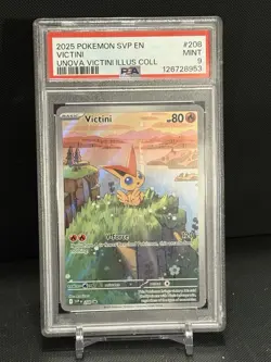 2025 POKEMON SVP EN-SV BLACK STAR PROMO #208 VICTINI UNOVA VICTINI ILLUS PSA 9 - Image 1