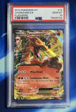 Pokemon PSA 10 Charizard 12 EX XY 2014 Flashfire Ultra Rare Gem Mint - Image 1