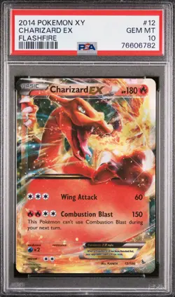 Pokemon PSA 10 Charizard 12 EX XY 2014 Flashfire Ultra Rare Gem Mint - Image 3