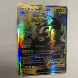 Alolan Golem GX 34/111 SM: Crimson Invasion Ultra Rare Holo Pokemon TCG NM 2017 - Image 1