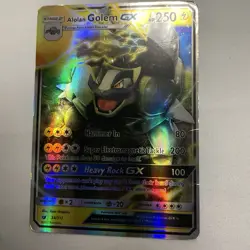 Alolan Golem GX 34/111 SM: Crimson Invasion Ultra Rare Holo Pokemon TCG NM 2017 - Image 2