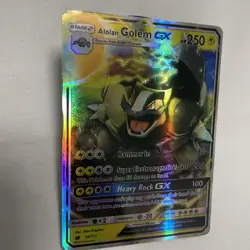 Alolan Golem GX 34/111 SM: Crimson Invasion Ultra Rare Holo Pokemon TCG NM 2017 - Image 3