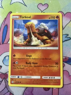 Torkoal - 23/149 Pokemon Sun & Moon Reverse Common LP - Image 1