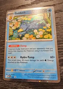 SWIRL Pokemon Golduck 008 Mega Evolution Promo - Image 2
