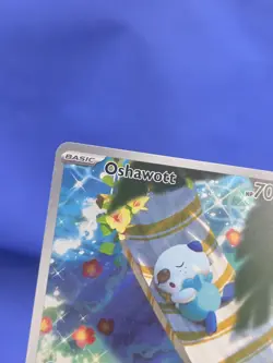 Pokemon Scarlet & Violet White Flare Oshawott 105/086 Illustration Art Rare NM - Image 3