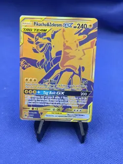 Pokemon Pikachu & Zekrom GX Tag Team Sun Moon Black Star Promo SM248 Standard NM - Image 1
