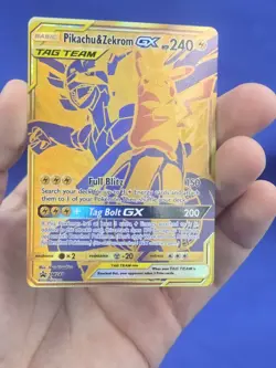 Pokemon Pikachu & Zekrom GX Tag Team Sun Moon Black Star Promo SM248 Standard NM - Image 2