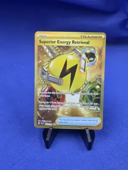 Pokemon Paldea Evolved Superior Energy Retrieval 277/193 Gold Hyper Rare NM - Image 1