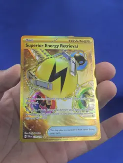 Pokemon Paldea Evolved Superior Energy Retrieval 277/193 Gold Hyper Rare NM - Image 2