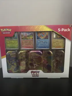 Pokemon Scarlet & Violet 151 (5 Pack) Mini Tins w/4 Promo Costco Bundle Sealed - Image 1