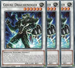yugioh 3x Gouki Drachenoger DOOD-DE041 COMMON 1AUFLAGE DEUTSCH - Image 1