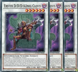 yugioh 3x Erster D/D/D-Konig Clovis DOOD-DE038 COMMON 1AUFLAGE DEUTSCH - Image 1
