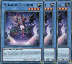 yugioh 3x Megalith Phuloch DOOD-DE033 COMMON 1AUFLAGE DEUTSCH - Image 1
