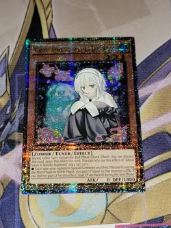 Yugioh! GHOST SISTER & SPOOKY DOGWOOD - QUARTER CENTURY SECRET RARE RA03-EN020 - Image 1