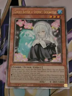 Yugioh! GHOST SISTER & SPOOKY DOGWOOD - QUARTER CENTURY SECRET RARE RA03-EN020 - Image 2