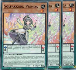 yugioh 3x Solfakkord Primoa DOOD-DE021 COMMON 1AUFLAGE DEUTSCH - Image 1