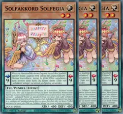yugioh 3x Solfakkord Solfegia DOOD-DE020 COMMON 1AUFLAGE DEUTSCH - Image 1