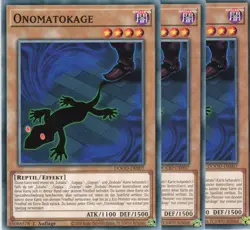 yugioh 3x Onomatokage DOOD-DE007 COMMON 1AUFLAGE DEUTSCH - Image 1