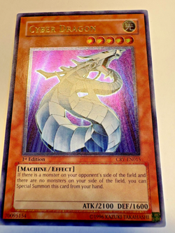 Yugioh Cyber Dragon CRV-EN015 Ultimate Rare 1st Edition LP - Image 1