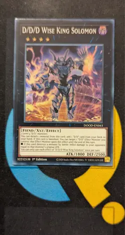 DOOD-EN043 D/D/D Wise King Solomon Super Rare 1st Ed YuGiOh - Image 1