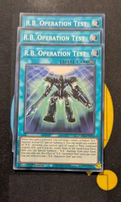DOOD-EN094 R.B. Operation Test x3 Super Rare 1st Ed YuGiOh Playset - Image 1
