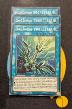 DOOD-EN058 DoomZ Command D.O.O.M.D.U.R.G. x3 Super Rare 1st Ed YuGiOh Playset - Image 1