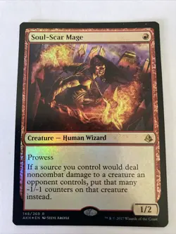 Magic The Gathering Card Soul-Scar Mage 148 Rare - Image 1