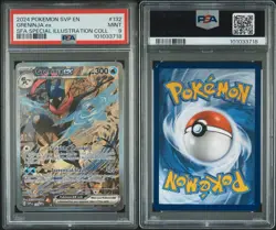Pokemon TCG Scarlet & Violet Promo Greninja EX 132 Holo Card PSA 9 - Image 1
