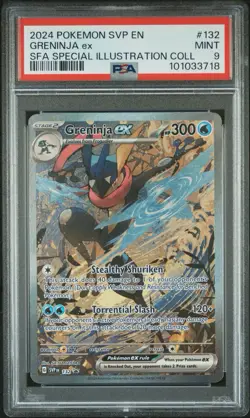 Pokemon TCG Scarlet & Violet Promo Greninja EX 132 Holo Card PSA 9 - Image 2