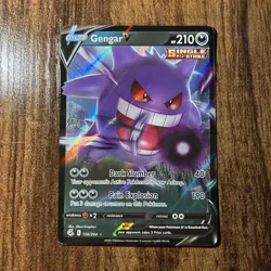 Pokemon TCG Fusion Strike Gengar v Holo Ultra Rare Card 156/264 - Image 1