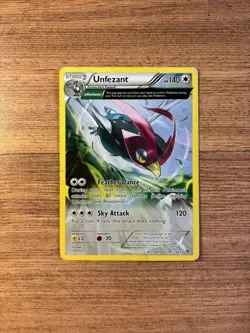 Pokemon TCG Unfezant XY Roaring Skies 81/108 Full Art Regular Rare Card - Image 1