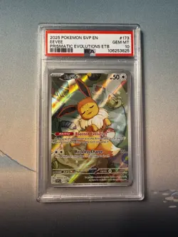 PSA 10 2025 Eevee 173 SVP Prismatic Evolutions ETB Promo Pokemon Card GEM MINT - Image 1