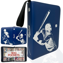 Large Baseball Cards Binder for Trading Cards Collection with Sleeves 900 Cards - Image 1