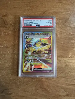 PSA 10 Jolteon ex SAR 209 sv8a Terastal Festival ex Japanese Pokemon Card - Image 1