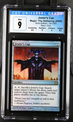 JESTER'S CAP 9th Edition Foil Rare CGC 9 Q++ MTG [Nostalgium] - Image 1