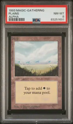 Plains - Alpha - MTG - NM to Mint - PSA 8. - Image 1