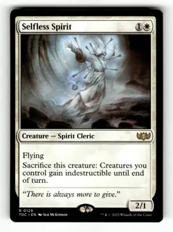 Selfless Spirit Commander: Tarkir: Dragonstorm 129 Near Mint - Image 1