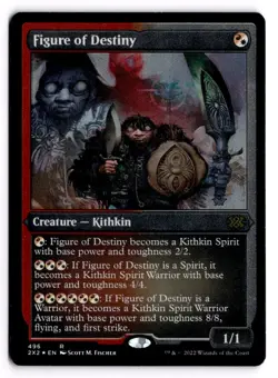 MTG - Figure of Destiny (Foil Etched) 496 - Double Masters 2022 NM FOIL - Image 1