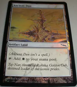 FOIL Ancient Den / Uralte Hohle - MIRRODIN - englisch (exc) *Artifact Land* - Image 1