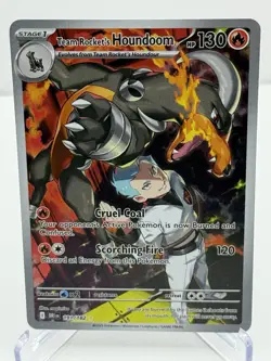 2025 Pokemon TEAM ROCKET'S HOUNDOOM 191/182 Destined Rivals Illustration Rare - Image 3