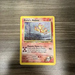 Blaine's Moltres - 1/132 Gym Heroes - WOTC Holo Rare - Pokemon TCG - MP - Image 1