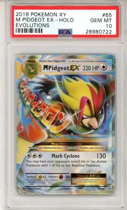 2016 Pokemon XY Evolutions M Pidgeot EX #65 PSA 10 GEM MINT - Image 1